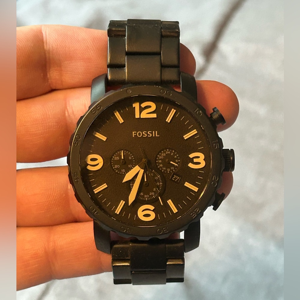 Fossil Black Chronograph Watch